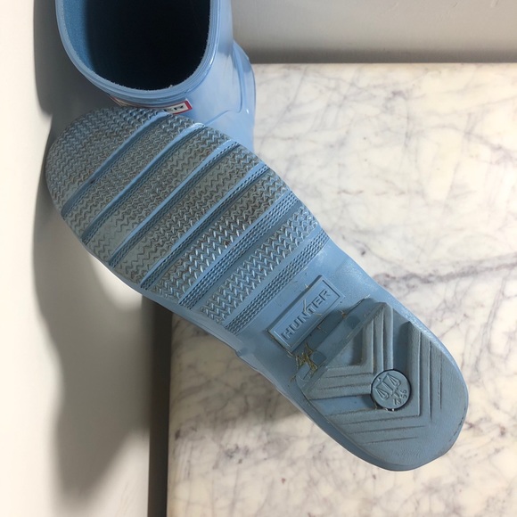 Sky Blue Glossy Hunter Boots - Picture 6 of 8